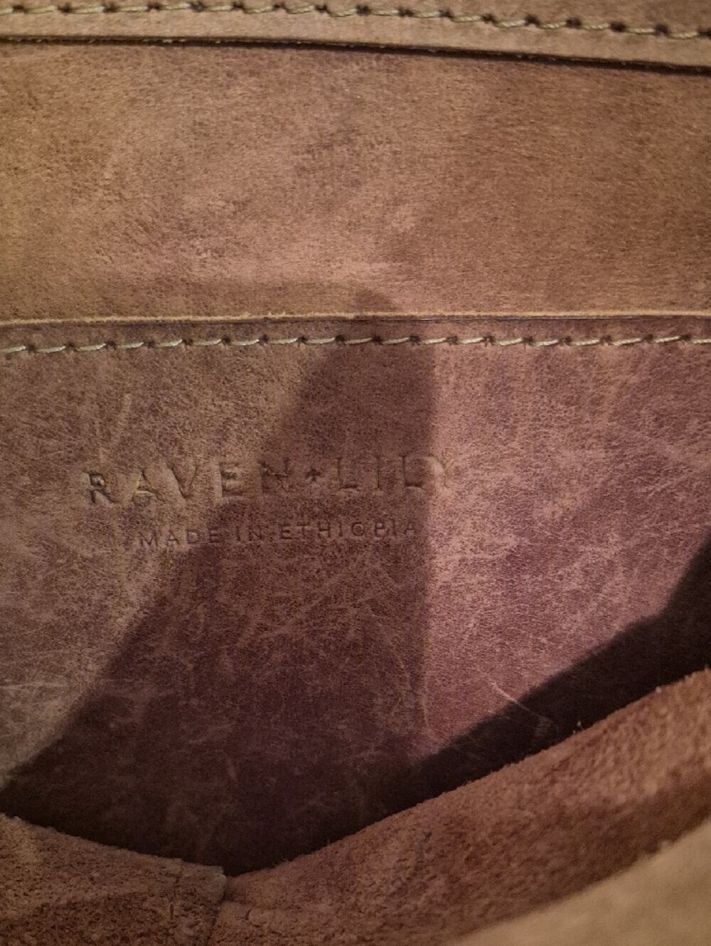 Magnolia Joanna's Favorite Chevron Leather Crossbody Bag In Brown Leather - Picture 2 of 12
